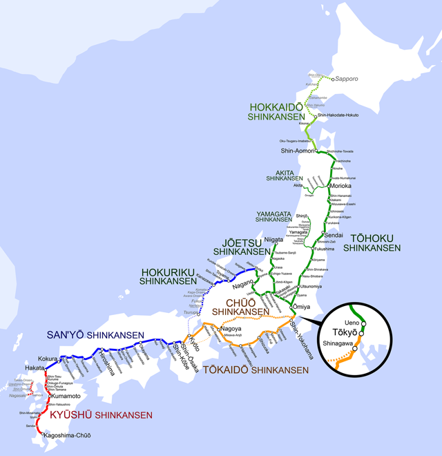 Tokyo to Iiyama Train Map